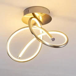 hofstein Plafonnier Wengi LED Nickel mat, 1 lumière* Éclairage Led