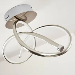 hofstein Plafonnier Wengi LED Nickel mat, 1 lumière* Éclairage Led