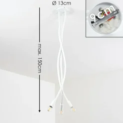 hofstein Plafonnier Wertach Blanc, 3 lumières