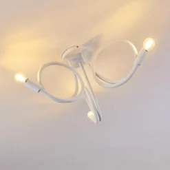 hofstein Plafonnier Wertach Blanc, 3 lumières