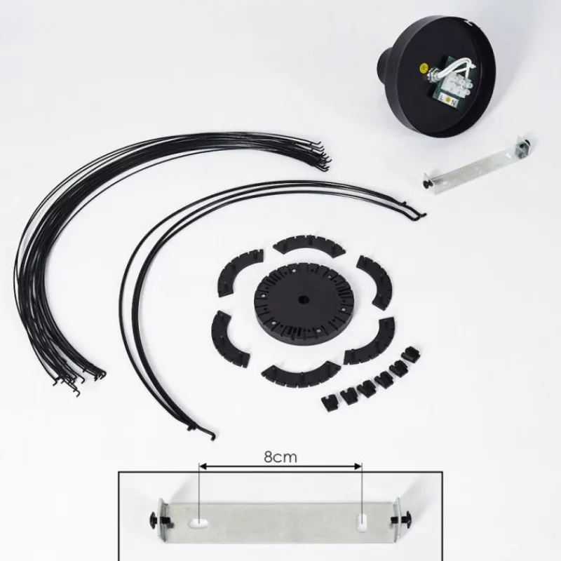 hofstein Plafonnier Wharua Noir, 1 lumière