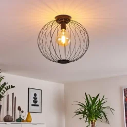 hofstein Plafonnier Wharua Noir, 1 lumière