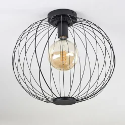 hofstein Plafonnier Wharua Noir, 1 lumière