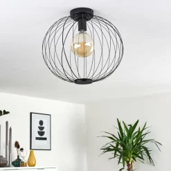 hofstein Plafonnier Wharua Noir, 1 lumière