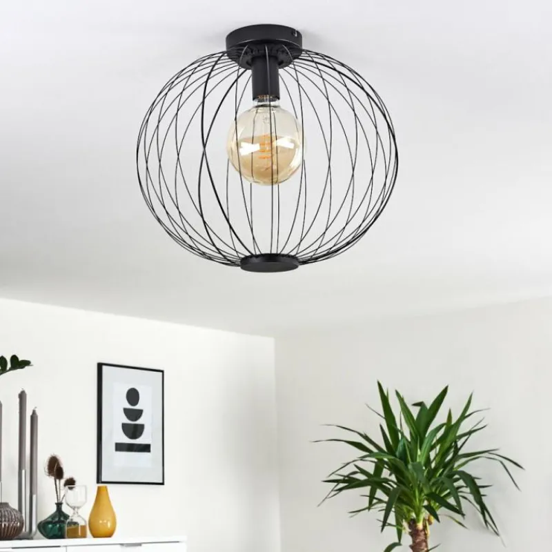 hofstein Plafonnier Wharua Noir, 1 lumière