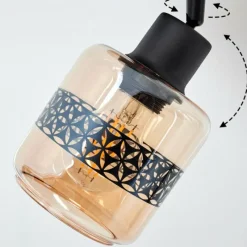 hofstein Plafonnier Wigan Noir, 2 lumières