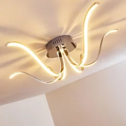 hofstein Plafonnier Wikon LED Chrome, 6 lumières* Éclairage Led
