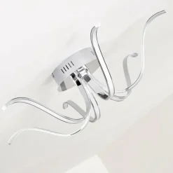 hofstein Plafonnier Wikon LED Chrome, 6 lumières* Éclairage Led