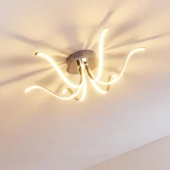 hofstein Plafonnier Wikon LED Chrome, 6 lumières* Éclairage Led