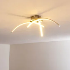 hofstein Plafonnier Wikon LED Nickel mat, 3 lumières