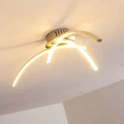 hofstein Plafonnier Wikon LED Nickel mat, 3 lumières