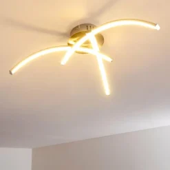 hofstein Plafonnier Wikon LED Nickel mat, 3 lumières