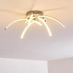 hofstein Plafonnier Wikon LED Nickel mat, 5 lumières* Éclairage Led