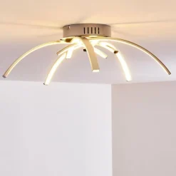 hofstein Plafonnier Wikon LED Nickel mat, 5 lumières* Éclairage Led