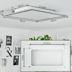 hofstein Plafonnier Wilderswil LED Blanc, 1 lumière