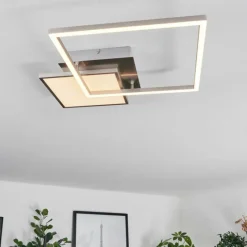 hofstein Plafonnier Wimmarp LED Chrome, Nickel mat, 1 lumière