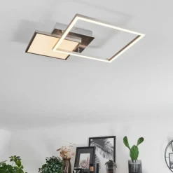 hofstein Plafonnier Wimmarp LED Chrome, Nickel mat, 1 lumière