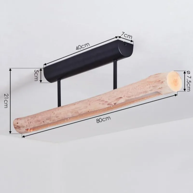 Luminaires Scandinaves-hofstein Plafonnier Winterthur LED Noir, 1 lumière