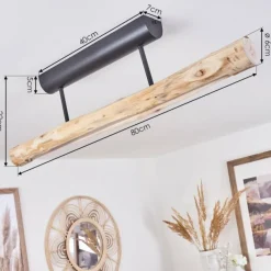 Lampes Vintages & Rétros-hofstein Plafonnier Winterthur LED Noir, 1 lumière