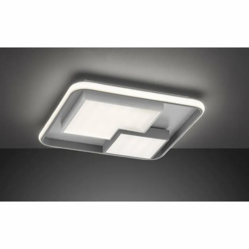 Luminaires Wofi Plafonnier Wofi FELA LED Gris, Blanc, 3 lumières* Éclairage Led