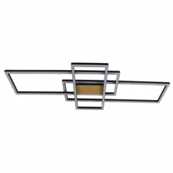 Lampes En Bois-Luminaires Wofi Plafonnier Wofi ZENIT LED Écru, Noir, 1 lumière