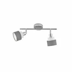 Lampes En Tissu-Luminaires Wofi Plafonnier Wofi-Leuchten NAPLES Chrome, 2 lumières