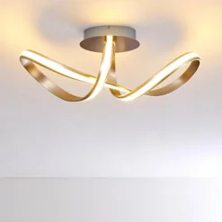 hofstein Plafonnier Woyens LED Acier inoxydable, 1 lumière* Éclairage Led