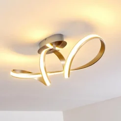 hofstein Plafonnier Woyens LED Acier inoxydable, 1 lumière* Éclairage Led