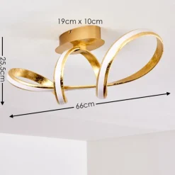 Lampes Dorées-hofstein Plafonnier Woyens LED Or, 1 lumière