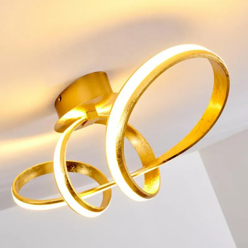 Lampes Dorées-hofstein Plafonnier Woyens LED Or, 1 lumière