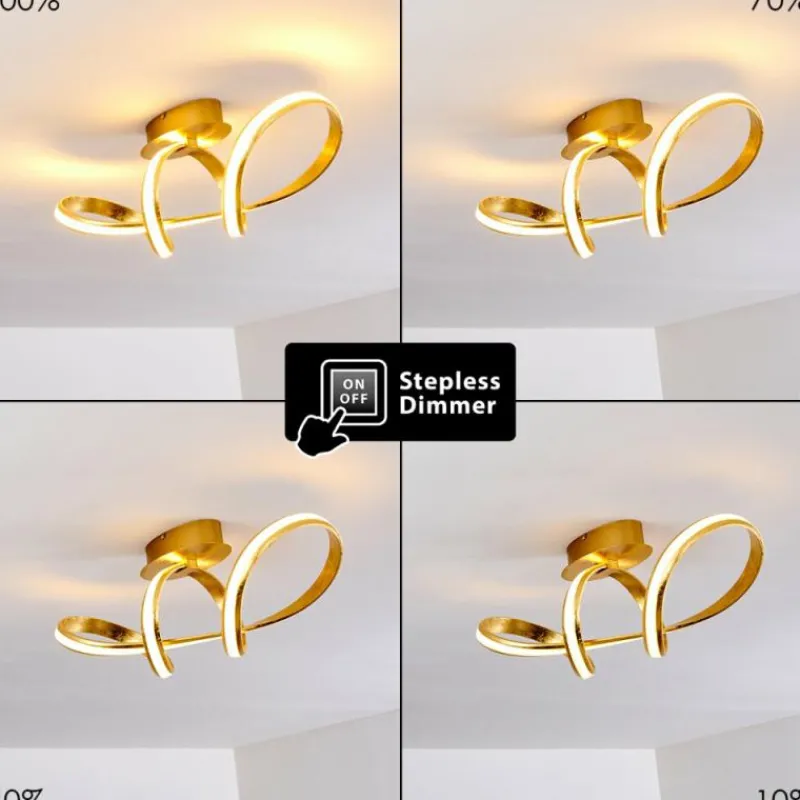 Lampes Dorées-hofstein Plafonnier Woyens LED Or, 1 lumière