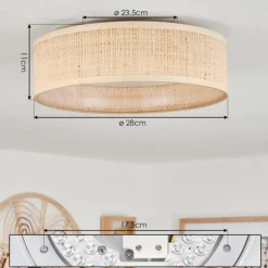 Luminaires Scandinaves-hofstein Plafonnier Wynona LED Blanc, 1 lumière