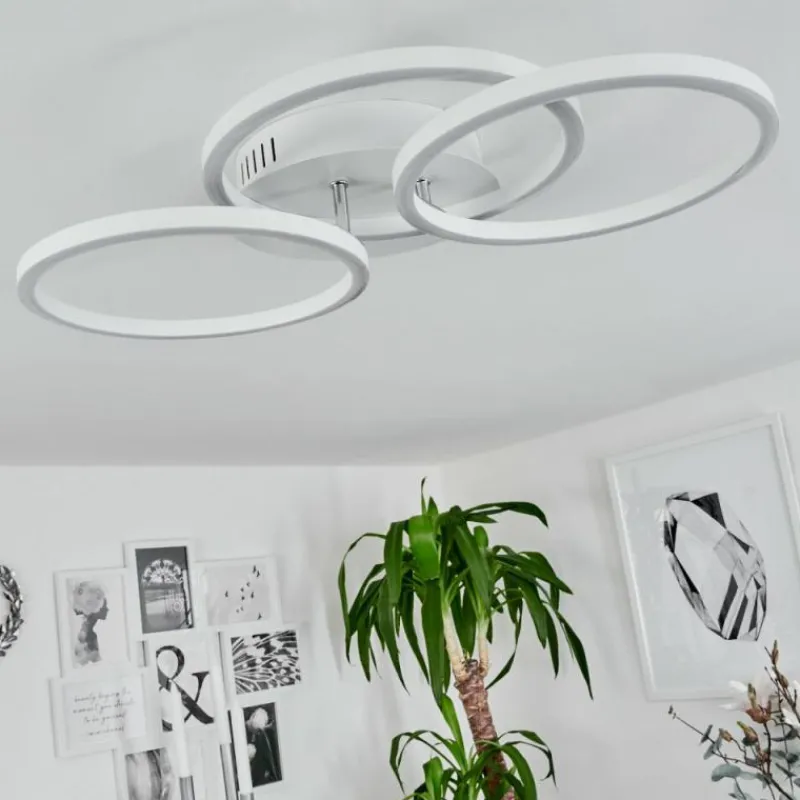 hofstein Plafonnier Xena LED Blanc, 1 lumière, Télécommandes