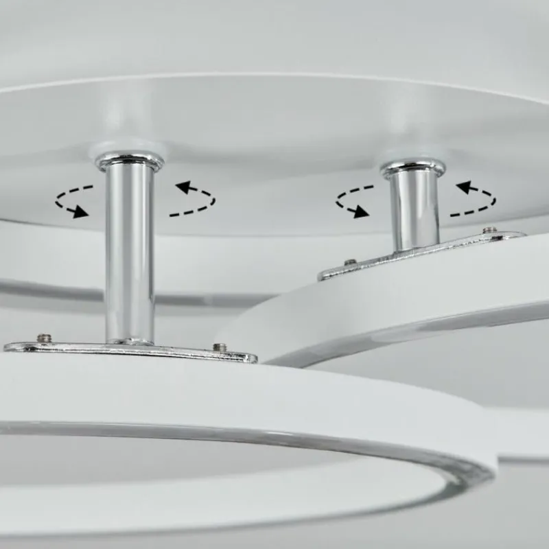 hofstein Plafonnier Xena LED Blanc, 1 lumière, Télécommandes