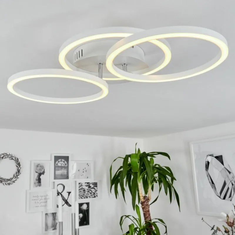 hofstein Plafonnier Xena LED Blanc, 1 lumière, Télécommandes