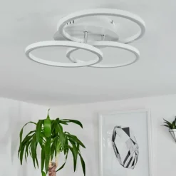 hofstein Plafonnier Xena LED Blanc, 1 lumière, Télécommandes