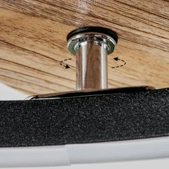 Luminaires Scandinaves-hofstein Plafonnier Xena LED Couleur bois, Noir, 1 lumière, Télécommandes