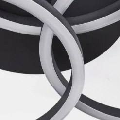 hofstein Plafonnier Xena LED Noir, 1 lumière, Télécommandes