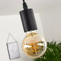 Luminaires Scandinaves-hofstein Plafonnier Yaak Bois clair, Noir, 3 lumières