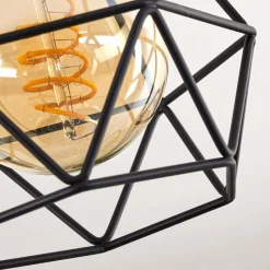 Luminaires Scandinaves-hofstein Plafonnier Yaak Bois clair, Noir, 3 lumières