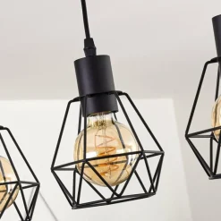 Luminaires Scandinaves-hofstein Plafonnier Yaak Bois clair, Noir, 4 lumières