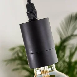 Luminaires Scandinaves-hofstein Plafonnier Yaak Bois clair, Noir, 4 lumières