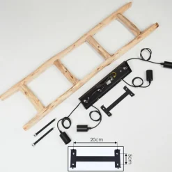 Lampes Vintages & Rétros-hofstein Plafonnier Yaak Brun, Noir, 4 lumières