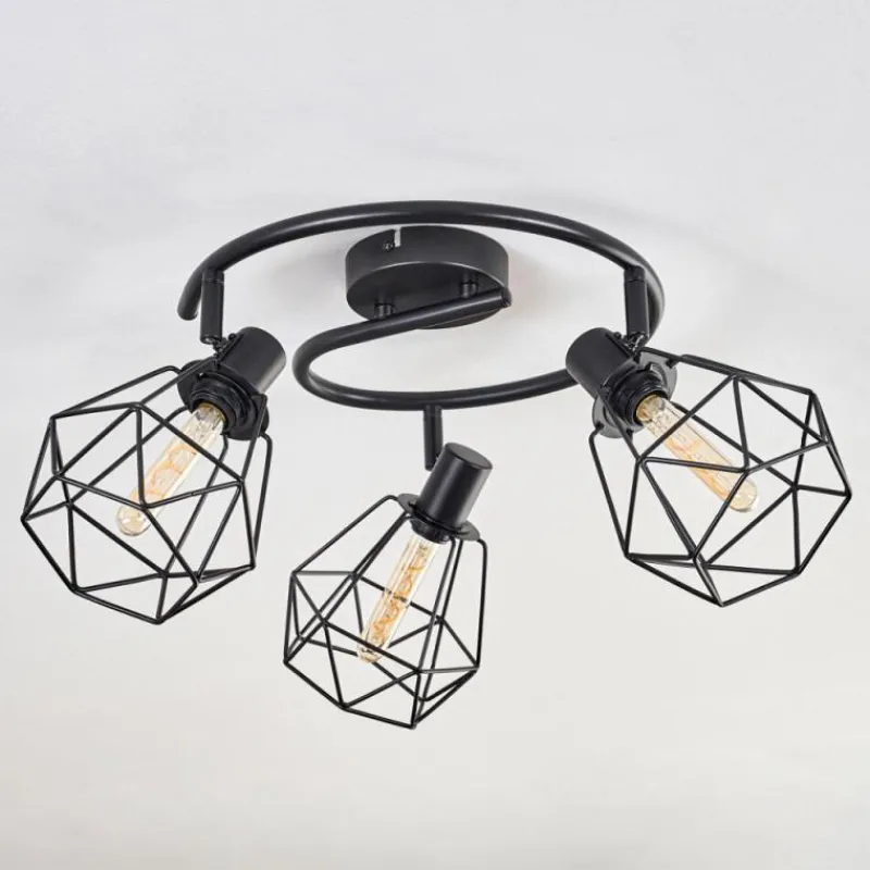 hofstein Plafonnier Yaak Noir, 3 lumières