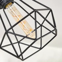 hofstein Plafonnier Yaak Noir, 6 lumières