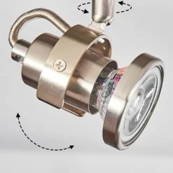 hofstein Plafonnier Yometchen LED Nickel mat, 2 lumières