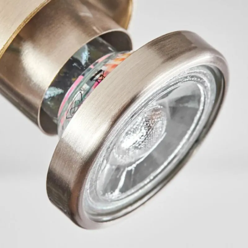 hofstein Plafonnier Yometchen LED Nickel mat, 2 lumières