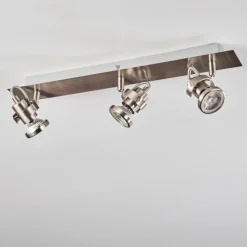 hofstein Plafonnier Yometchen LED Nickel mat, 3 lumières