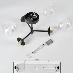 hofstein Plafonnier Yucao Noir, 3 lumières