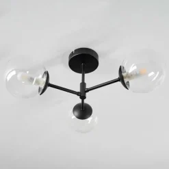 hofstein Plafonnier Yucao Noir, 3 lumières